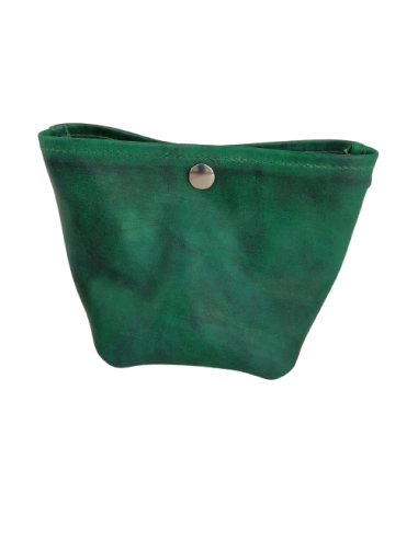 Mini Sac Vert Zêta en cuir fait main maroquinerie artisanale Boutique