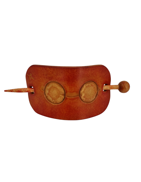 Barrette pour Cheveux en Cuir - Lunette