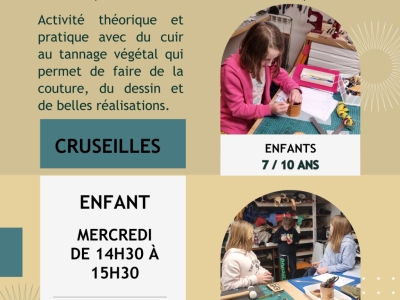 Cours de Maroquinerie 2024-2025 Enfant/Ado à Cruseilles
